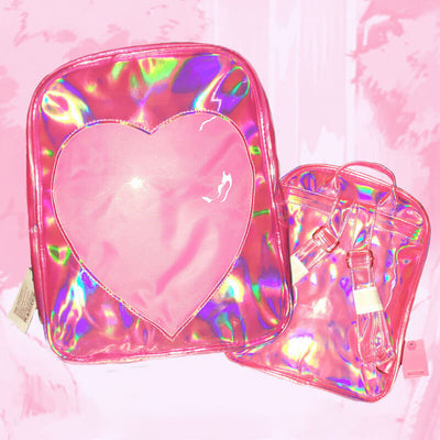 Pink-Heart-Laser-Backpack