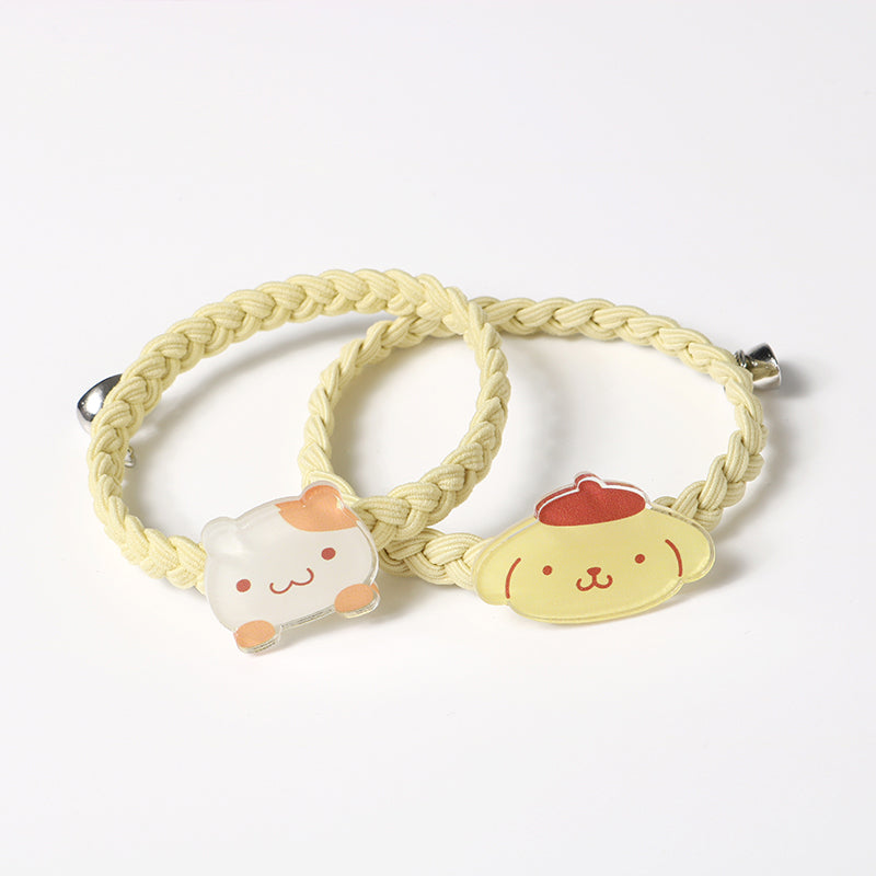 Pompompurin-Muffin-Friendship-Magnetic-Heart-Hair-Tie-Rope-2pcs-set