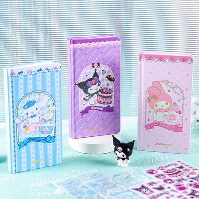 Sanrio-Dessert-Party-Series-Weeks-Hardcover-Grid-Journal-Notebooks-With-Sticker-Sheets