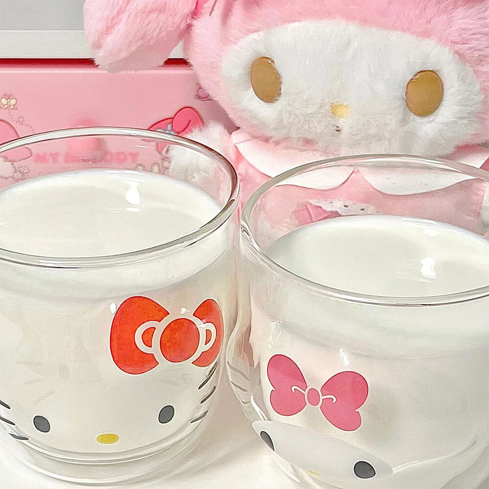 Sanrio-Double-Layer-Glass-Milk-Cup-mymelody-and-hellokitty