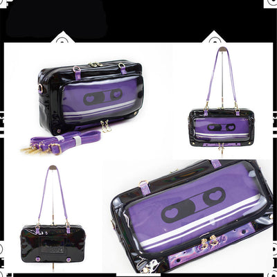 Single-Loop-Tape-Painful-Bag-black-purple-details