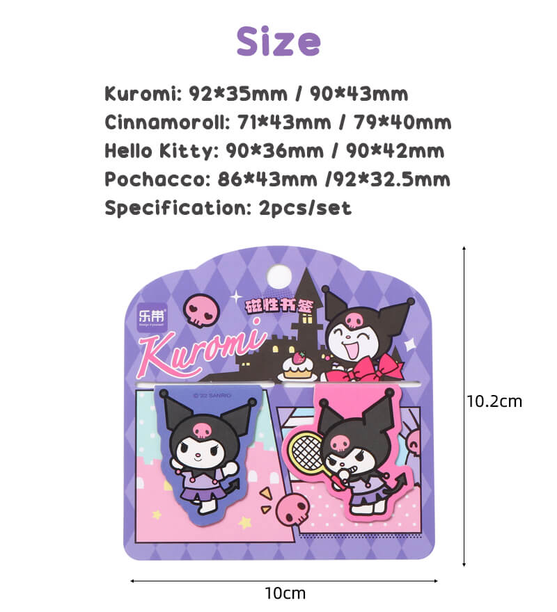 Size-Information-of-the-Kuromi-Comic-Style-Magnetic-Bookmark