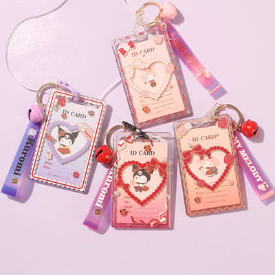 backside-display-of-sanrio-rose-and-earl-series-kuromi-my-melody-card-holder-keychains