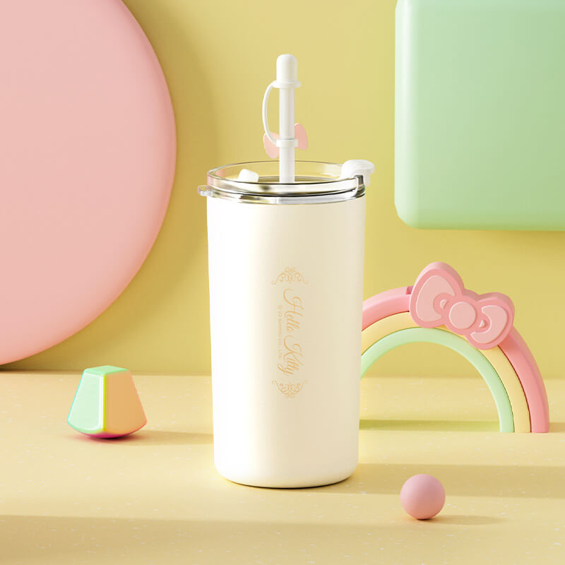 Hello Kitty Thermos Tumbler With Straw 460ml – KawaiiEnvy
