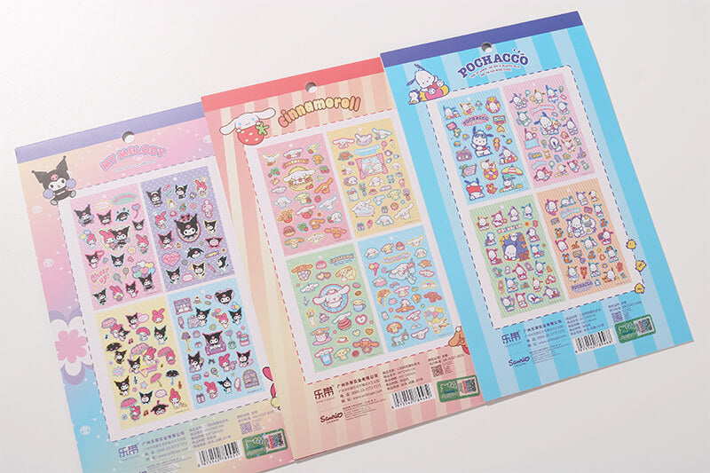 Promo 12 Set Buku DIY Sanrio Kuromi Sticker Book Stiker Aktivitas