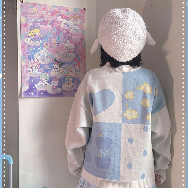 Cinnamoroll Colorblock Patchwork Knit Sweater – KawaiiEnvy
