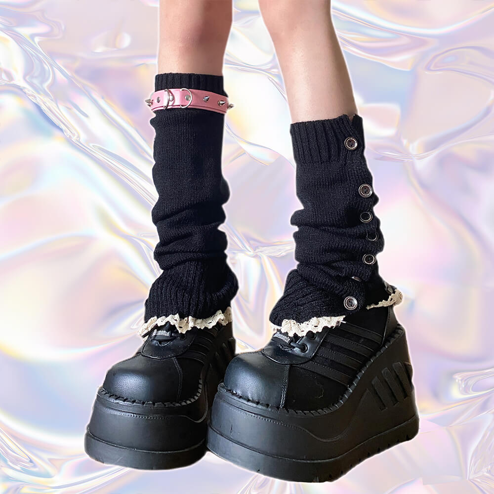 button-lace-trim-knit-leg-warmers-in-black