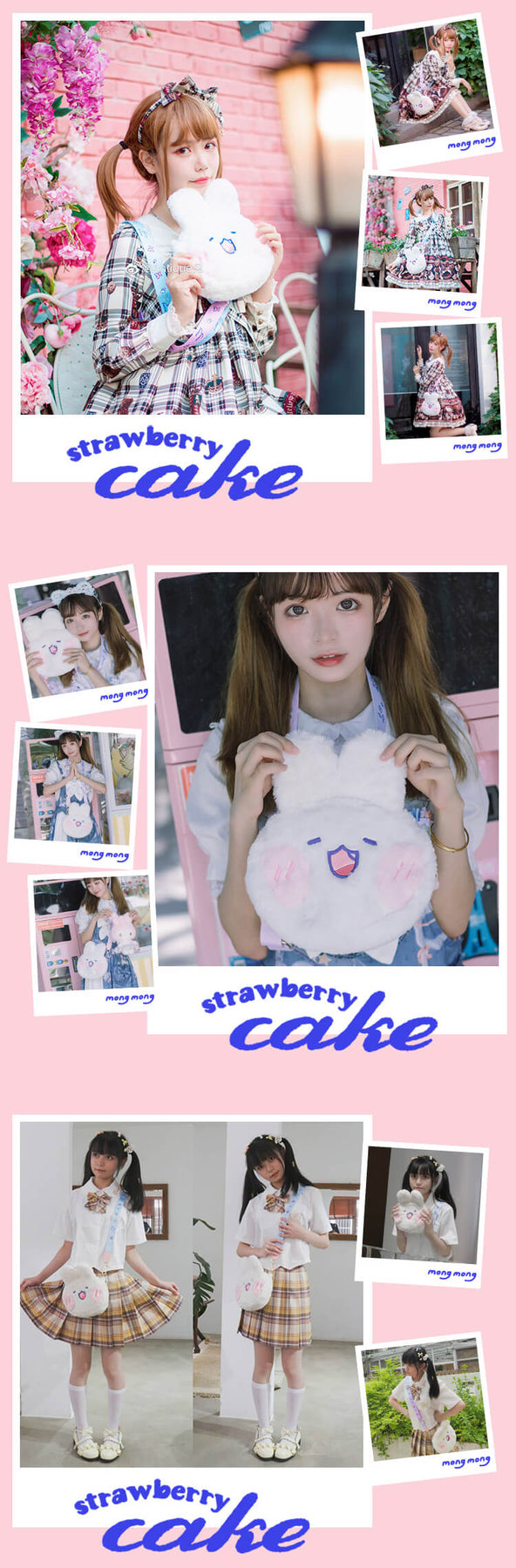 Lovely Mongmong Rabbit Crossbody Plush Bag - Kawaiienvy – KawaiiEnvy