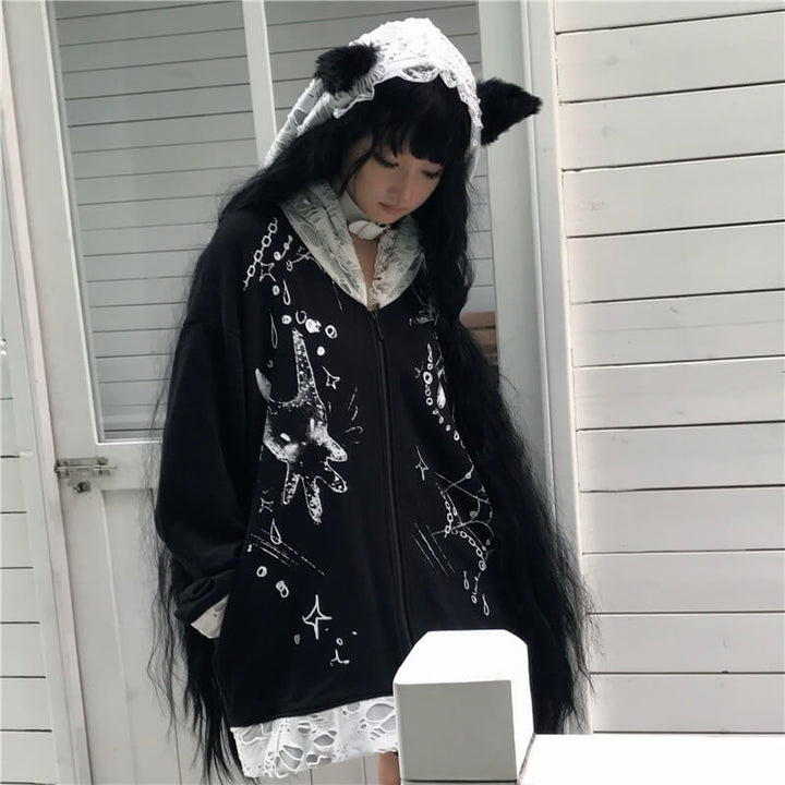 もち　rihka lace sweatshirt CHILLAX PATCH REGULAR HOODIE | Maison Kitsuné