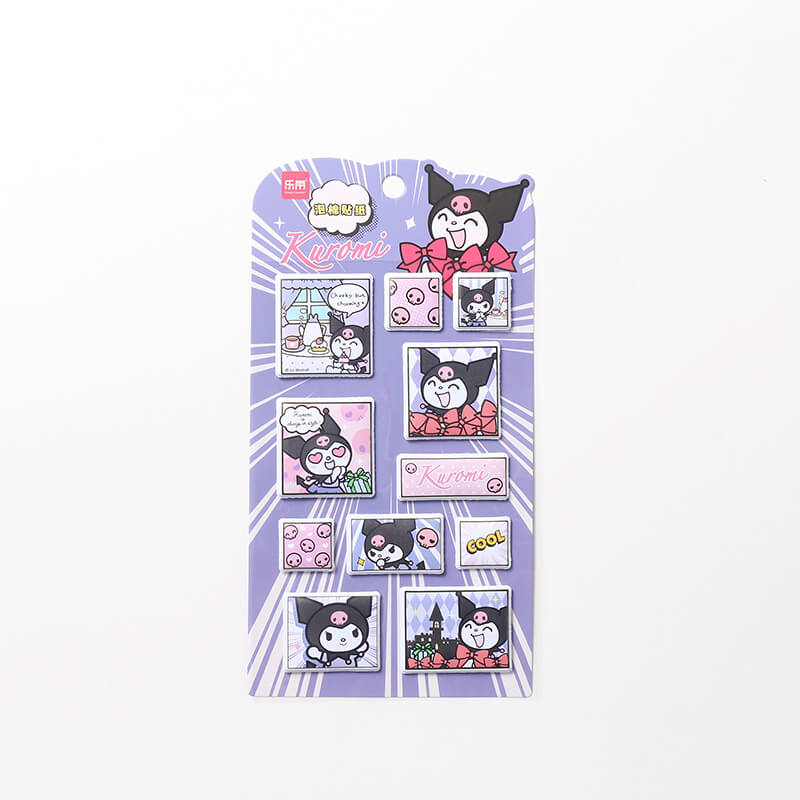 cheeky-but-charming-kuromi-puffy-stickers-comic-style