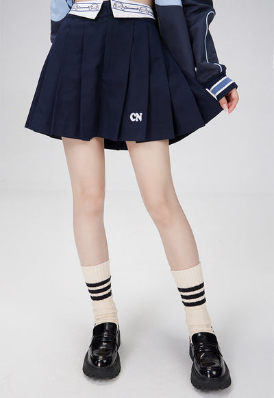 cinnamoroll-embroidery-lapel-collar-jk-skirt-navy