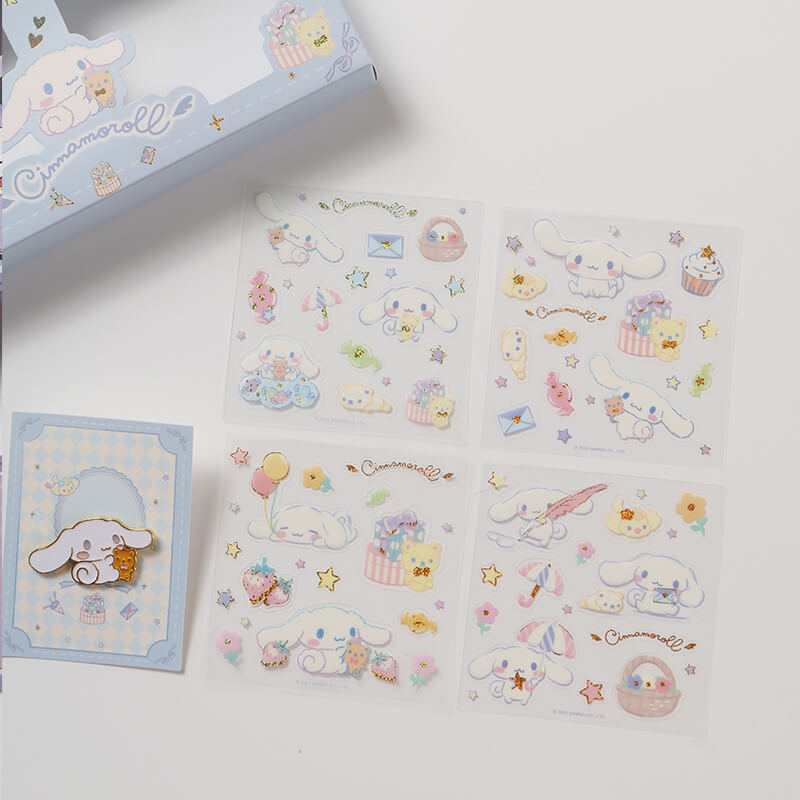 cinnamoroll-gift-box-with-metal-badge-and-pvc-die-cut-sticker-sheets