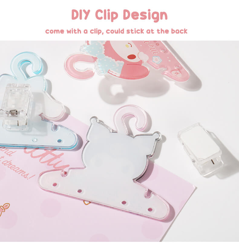 come with a diy clip which could stick at the back