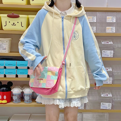 contrast-panel-zip-up-hoodie-in-beige-blue-with-cute-bear-embroidery