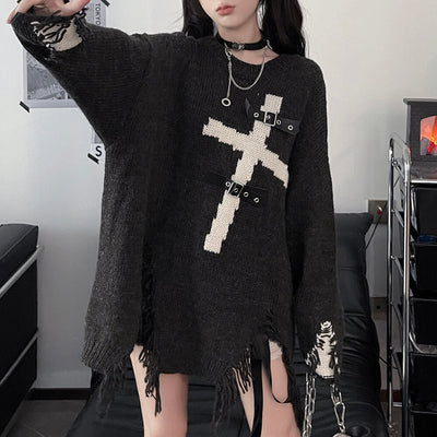 cross-ripped-sweater-oversize-pullover-top