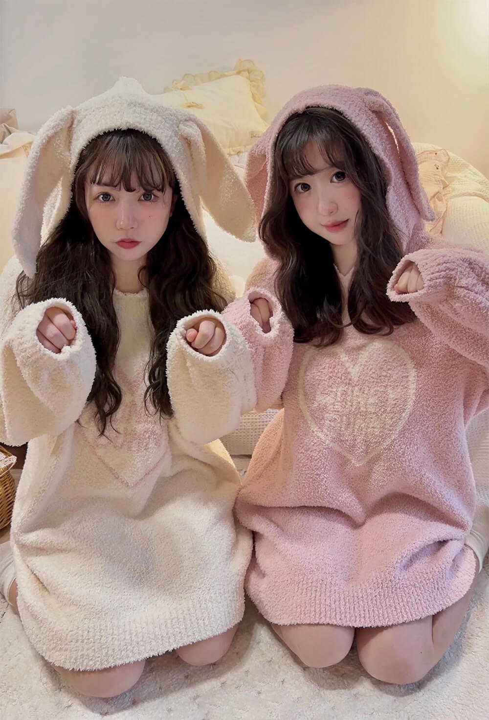 cute-bunny-loungewear-japanese-style-kawaii-cozy-home-wear-dress-for-ladies