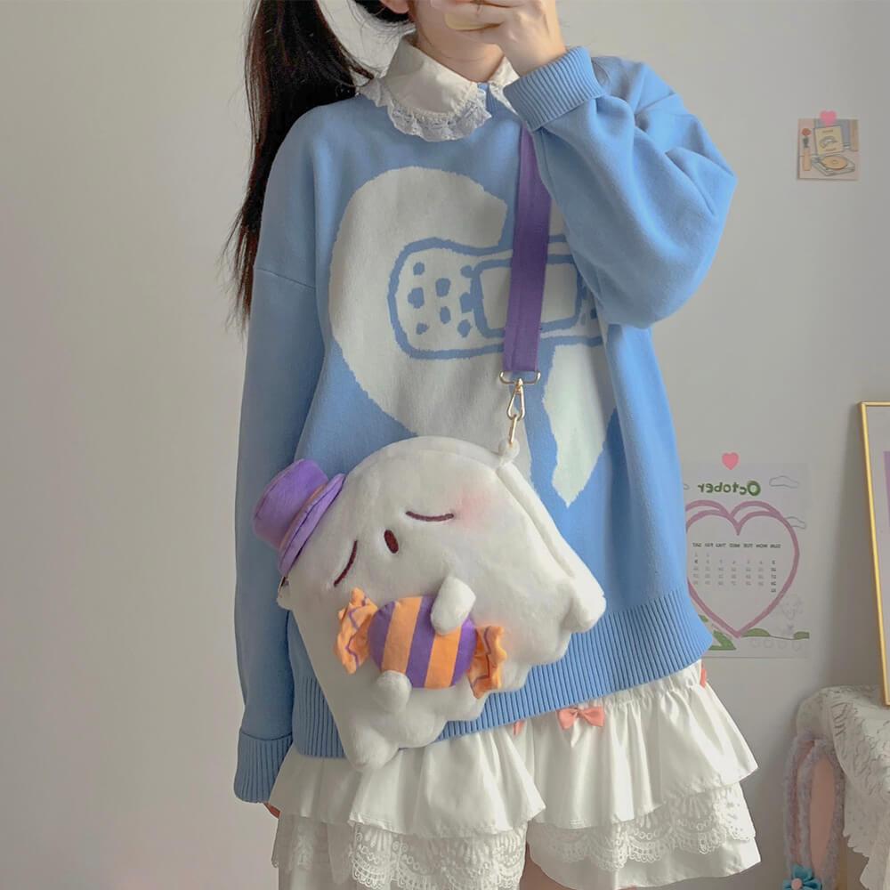 Ghost Hug Candy Spooky Plush Bag โ KawaiiEnvy