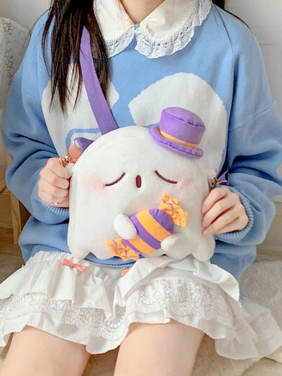 cute-ghost-holding-a-candy-wearing-a-hat-crossbody-plush-bag