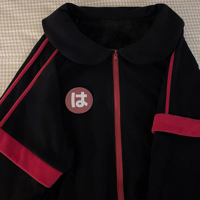 cute-japanese-school-uniform-style-oversized-fleece-sports-jacket-black-red