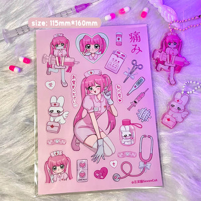 cute-nurse-deco-sticker-pink