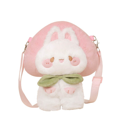 cute-pink-peach-bunny-plush-bag-with-green-bowtie-white-background