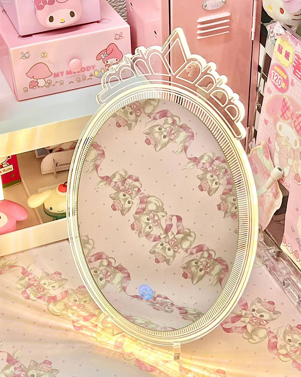 Magic Crown LED Lighted Makeup Mirror with 3 Lights
