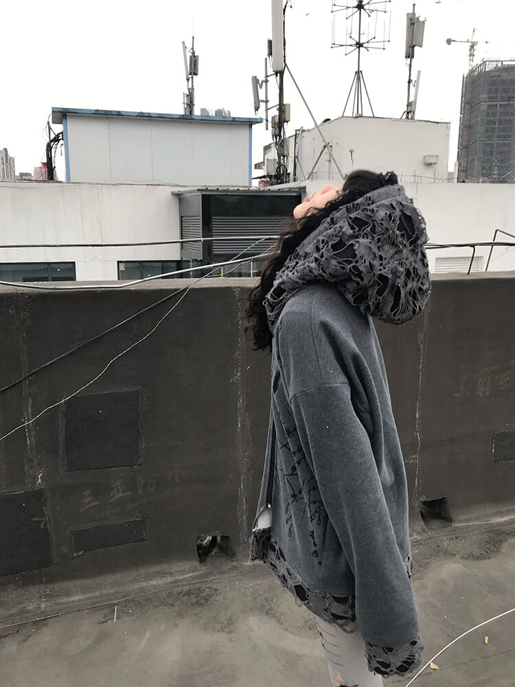 dark-subculture-hooded-zipper-ripped-sweatshirt-jacket-side-display
