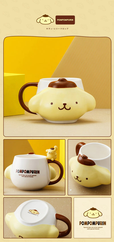 details-display-of-pompompurin-face-die-cut-ceramic-mug