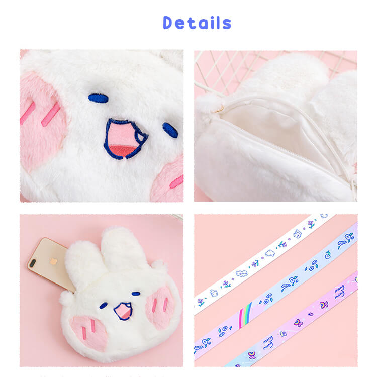 Lovely Mongmong Rabbit Crossbody Plush Bag - Kawaiienvy – KawaiiEnvy