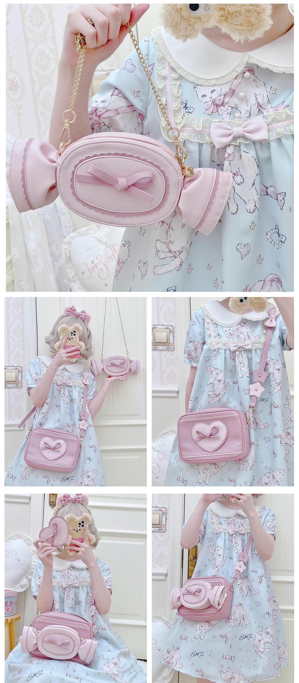 different-outfits-matched-with-the-detachable-sweet-candy-bag-pink-color