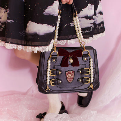 elegant-velvet-bow-buckles-pearl-chains-lolita-bag-black