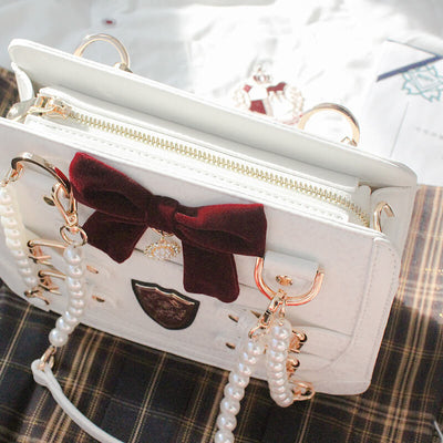 elegant-velvet-bow-pearl-chain-lolita-bag-white-details