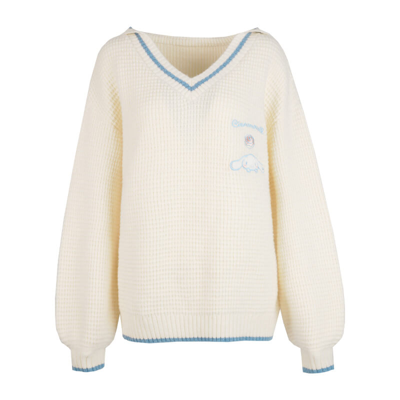 embroidery-cinnamoroll-loose-cable-knit-cricket-sweater-pullover-with-sailor-collar-in-beige