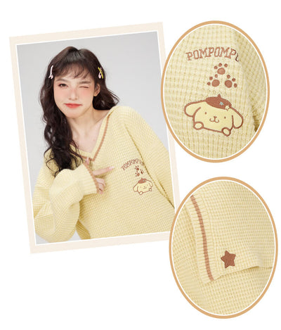 embroidery-pompompurin-v-neck-cricket-sweater-with-star-sailor-collar