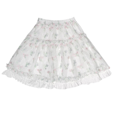 floral-jacquard-layered-fluffy-easy-matching-knee-skirt