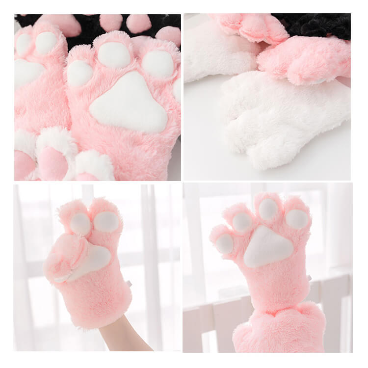fluffy-cat-paw-gloves-cute-cosplay-gloves-in-pink