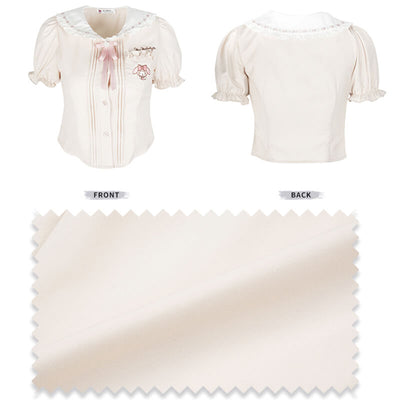 front-and-back-display-and-fabric-details-of-the-my-melody-beige-tops