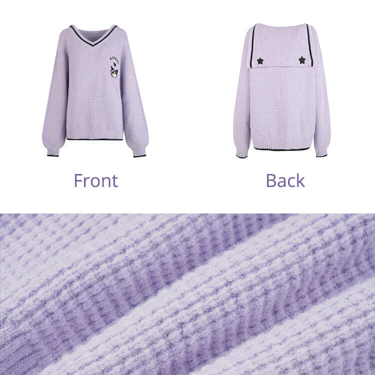 frontside-and-backside-display-of-the-kuromi-cricket-sweater