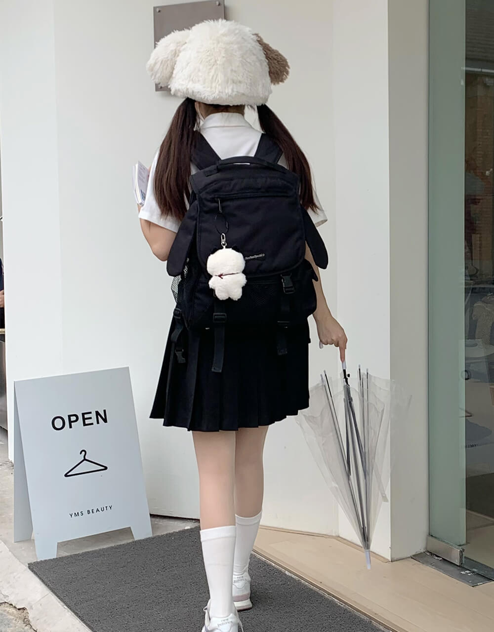 girly-fashion-cute-puppy-ears-black-school-bag