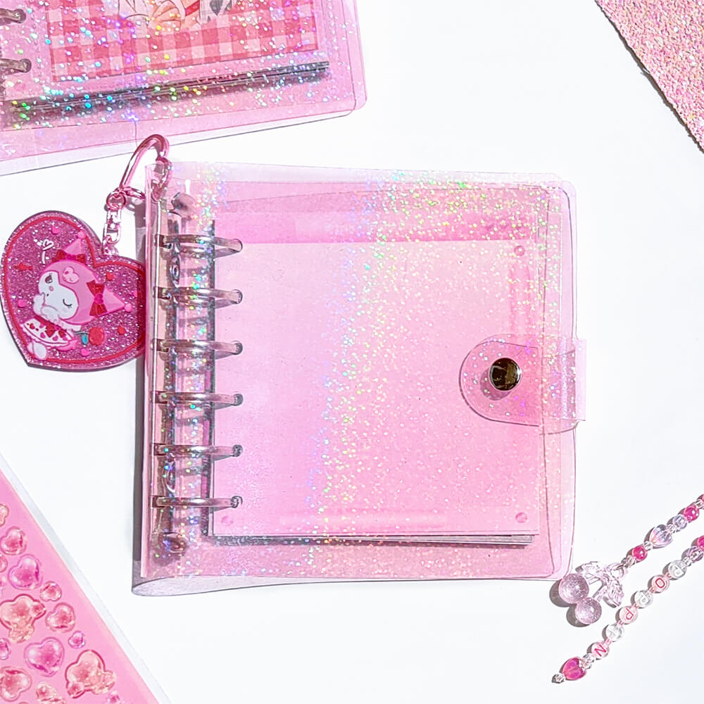 glitter-pop-star-loose-leaf-6-ring-binder-scrapbook-album-in-pink