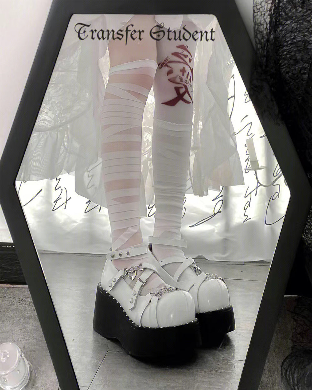 gothic-punk-bandage-tights-wear-with-the-love-graffiti-socks