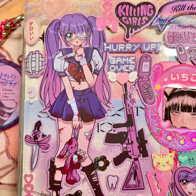 Showa Killing Girls Carte Téléphone Déco Stickers