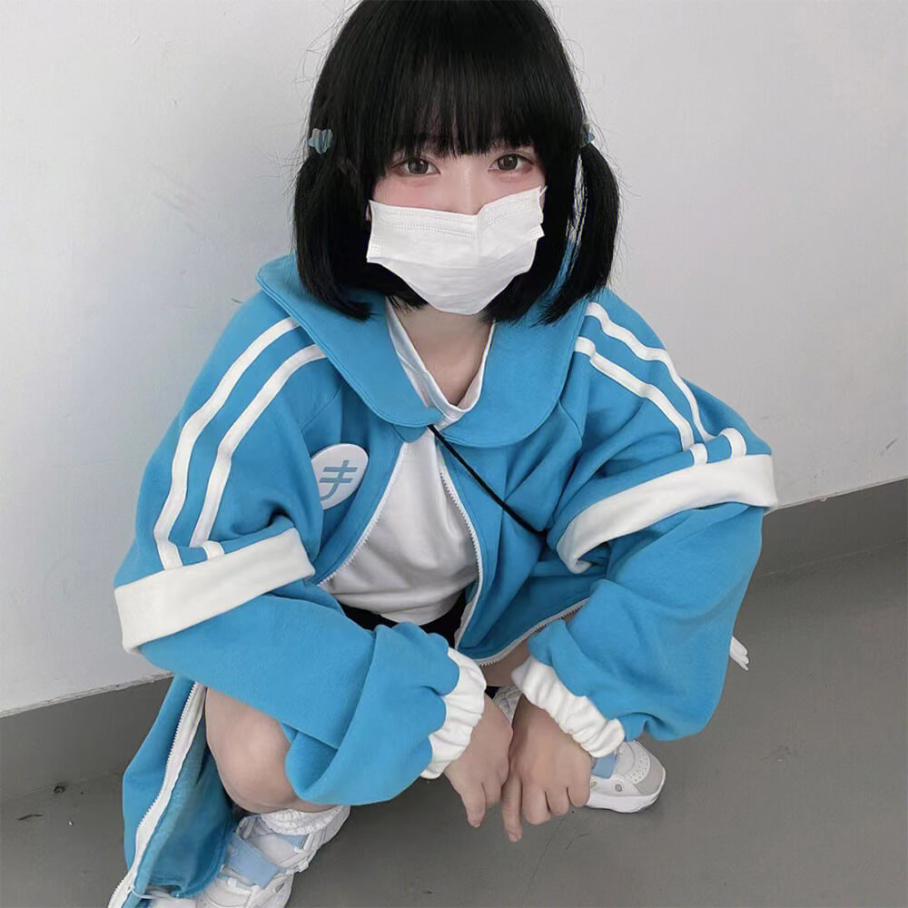 harajuku-japaneses-letter-badge-oversized-full-zip-fleece-sports-jackets-blue