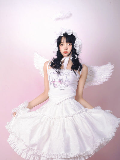 harajuku-pure-heaven-lace-trim-ruffle-camisole-irregular-design-crop-top-white-angel-outfit
