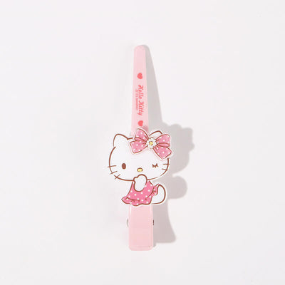 hello-kitty-in-pink-polka-dots-dress-2023-sanrio-illustration-acrylic-alligator-bang-hair-clip