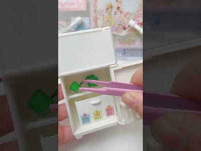 Casa de muñecas magnética, modelo de refrigerador de comida en miniatura, juguete