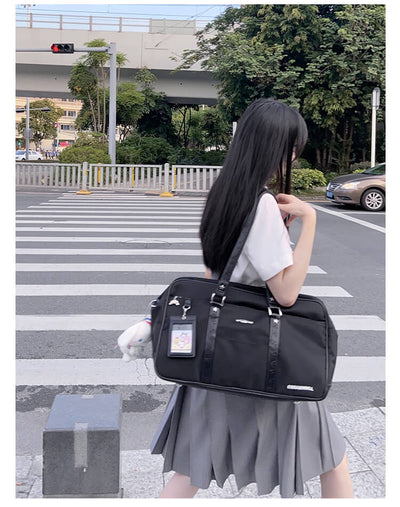 japanese-high-street-fashion-jk-look-styled-by-cinnamoroll-embossed-black-shoulder-bag