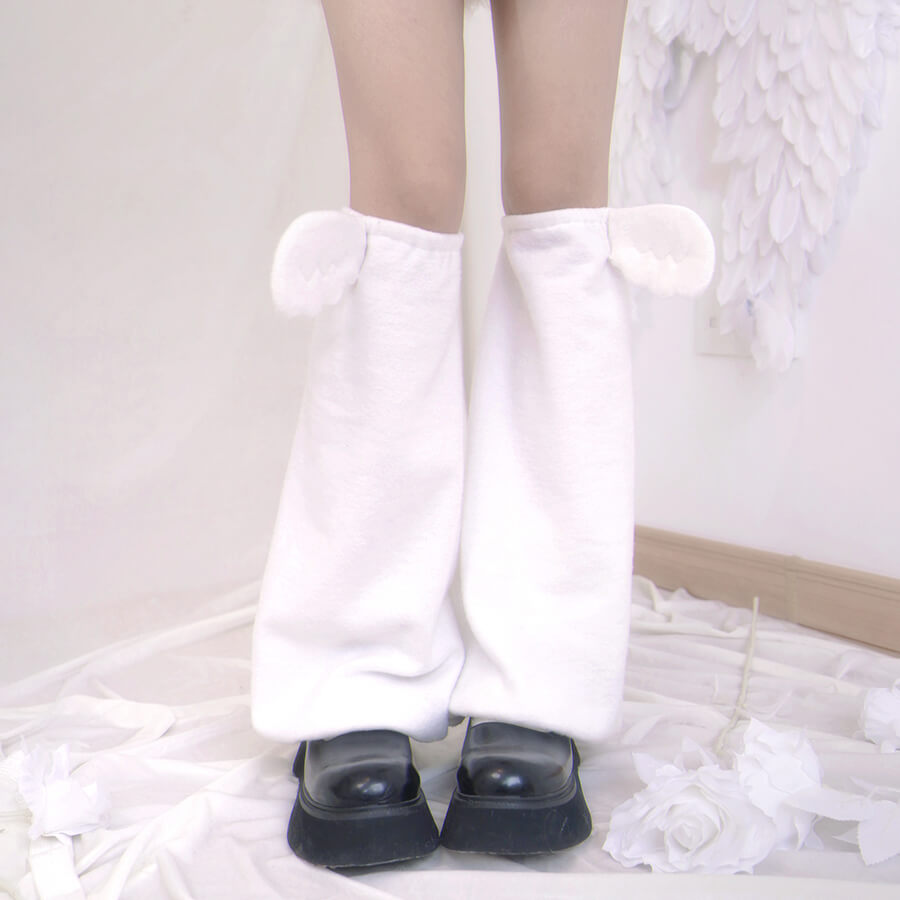 japanese-style-3d-little-wings-white-leg-warmers