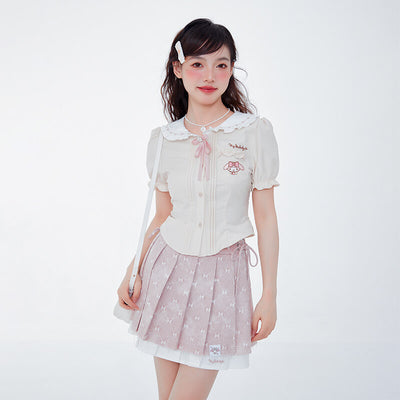 japanese-style-sweet-outfit-styled-with-my-melody-beige-blouse-and-double-layered-pink-skirt-and-white-shoulder-bag
