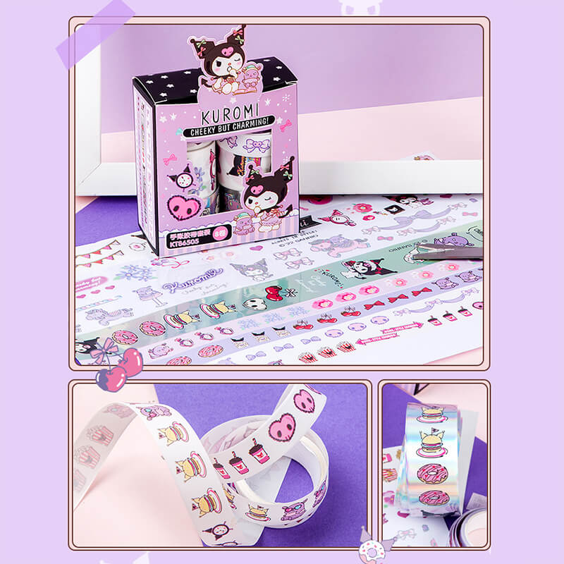 Sanrio Aesthetic 8 Rolls Pack Journal Washi Tapes